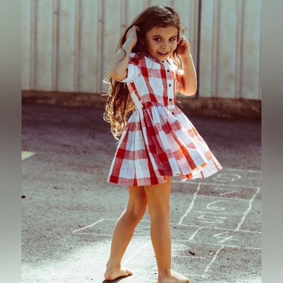 Lacey Lane | Red & White Checkered Hopscotch Dress | 7 - Picture 3 of 16